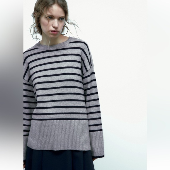 STRIPED KNIT SWEATER - Picture 2 of 13